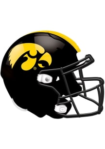 Iowa Hawkeyes 12in Authentic Helmet Sign - Black