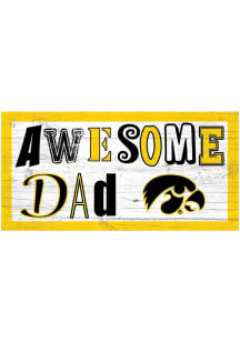 Iowa Hawkeyes Awesome Dad Sign - Black