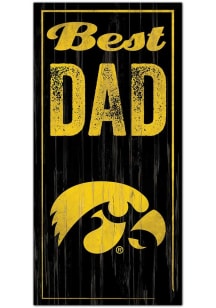 Iowa Hawkeyes Best Dad Sign - Black