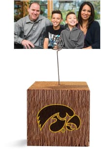 Iowa Hawkeyes Block Spiral Photo Holder Black Desk Accessory