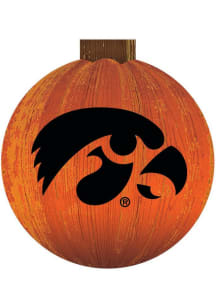 Iowa Hawkeyes Halloween Pumpkin Sign - Black
