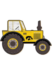 Iowa Hawkeyes Tractor Cutout Sign - Black