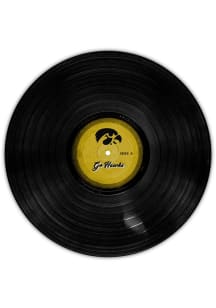 Iowa Hawkeyes 12 Inch Vinyl Circle Sign - Black