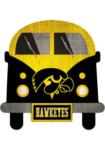 Iowa Hawkeyes Team Bus Sign - Black