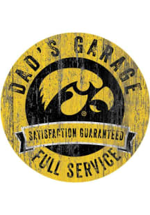 Iowa Hawkeyes Dads Garage Sign - Black