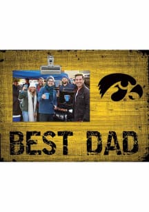Iowa Hawkeyes Best Dad Clip Picture Frame - Black