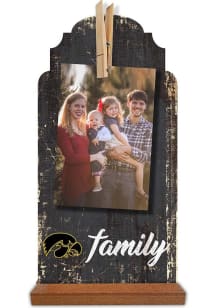 Iowa Hawkeyes Family Clothespin Sign - Black