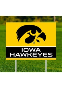 Iowa Hawkeyes Team Yard Sign - Black