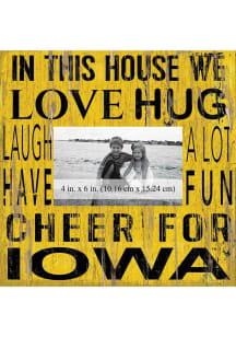 Iowa Hawkeyes In This House 10x10 Picture Frame - Black