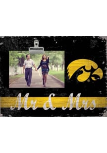 Iowa Hawkeyes Mr and Mrs Clip Picture Frame - Black