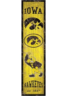 Iowa Hawkeyes Heritage Banner 6x24 Sign - Black