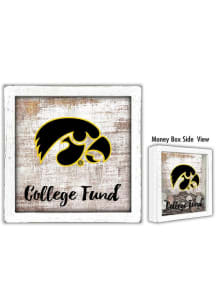 Iowa Hawkeyes College Fund Box Sign - Black