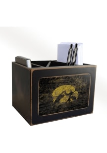 Iowa Hawkeyes Distressed Desktop Organizer Desk Accessory