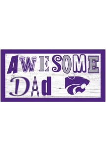 K-State Wildcats Awesome Dad Sign - Purple