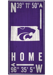 K-State Wildcats Coordinate Sign - Purple