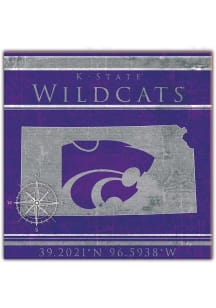 K-State Wildcats Coordinates Sign - Purple