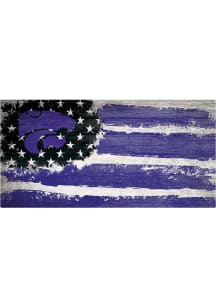 K-State Wildcats Flag 6x12 Sign - Purple