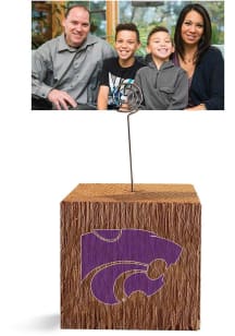 K-State Wildcats Block Spiral Photo Holder Purple Desk Accessory
