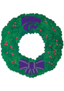 K-State Wildcats Team Wreath 16 Inch Sign - Purple