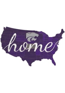 K-State Wildcats USA Shape Cutout Sign - Purple