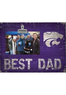 K-State Wildcats Best Dad Clip Picture Frame - Purple