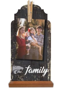 K-State Wildcats Family Clothespin Sign - Purple