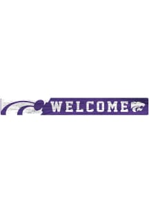 K-State Wildcats Welcome Strip Sign - Purple