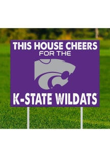 K-State Wildcats This House Cheers For Yard Sign - Purple