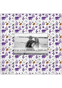 K-State Wildcats Floral Pattern Picture Frame - Purple