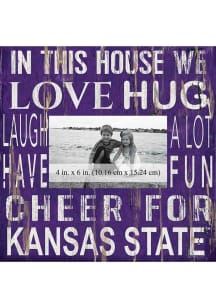 K-State Wildcats In This House 10x10 Picture Frame - Purple