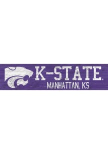 K-State Wildcats 6x24 Sign - Purple