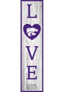 K-State Wildcats 24 Inch Love Leaner Sign - Purple