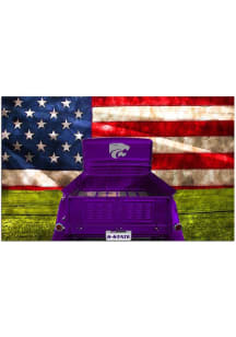 K-State Wildcats Patriotic Retro Truck Sign - Purple