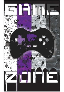 K-State Wildcats Grunge Game Zone Sign - Purple