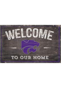 K-State Wildcats Welcome to our Home Sign - Purple