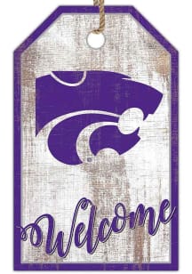 K-State Wildcats Welcome Team Tag Sign - Purple