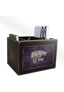 K-State Wildcats Distressed Desktop Organizer Desk Accessory