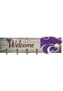 K-State Wildcats Coat Hanger Sign - Purple