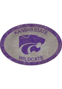 K-State Wildcats 46 Inch Oval Team Sign - Purple