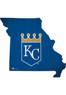 Kansas City Royals State Shape Color Sign - Blue