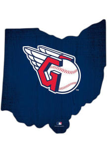 Cleveland Guardians State Shape Color Sign - Red