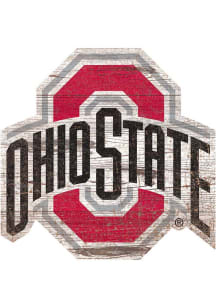 Ohio State Buckeyes 8 In Dye Cut Logo Sign - Red