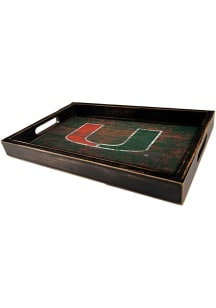 Miami Hurricanes Distressed Tray Serving Tray