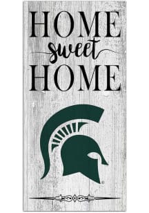 Michigan State Spartans Home Sweet Home Whitewashed Sign - Green