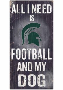 Michigan State Spartans Football and My Dog Sign - Green