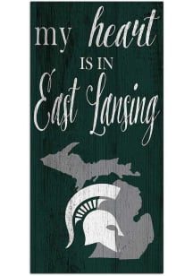Michigan State Spartans My Heart State Sign - Green