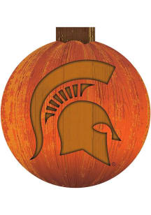 Michigan State Spartans Halloween Pumpkin Sign - Green