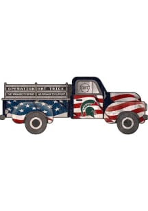 Michigan State Spartans OHT Truck Flag Cutout Sign - Green