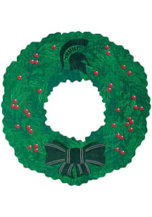 Michigan State Spartans Team Wreath 16 Inch Sign - Green