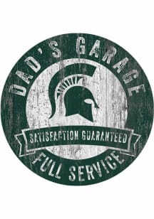 Michigan State Spartans Dads Garage Sign - Green